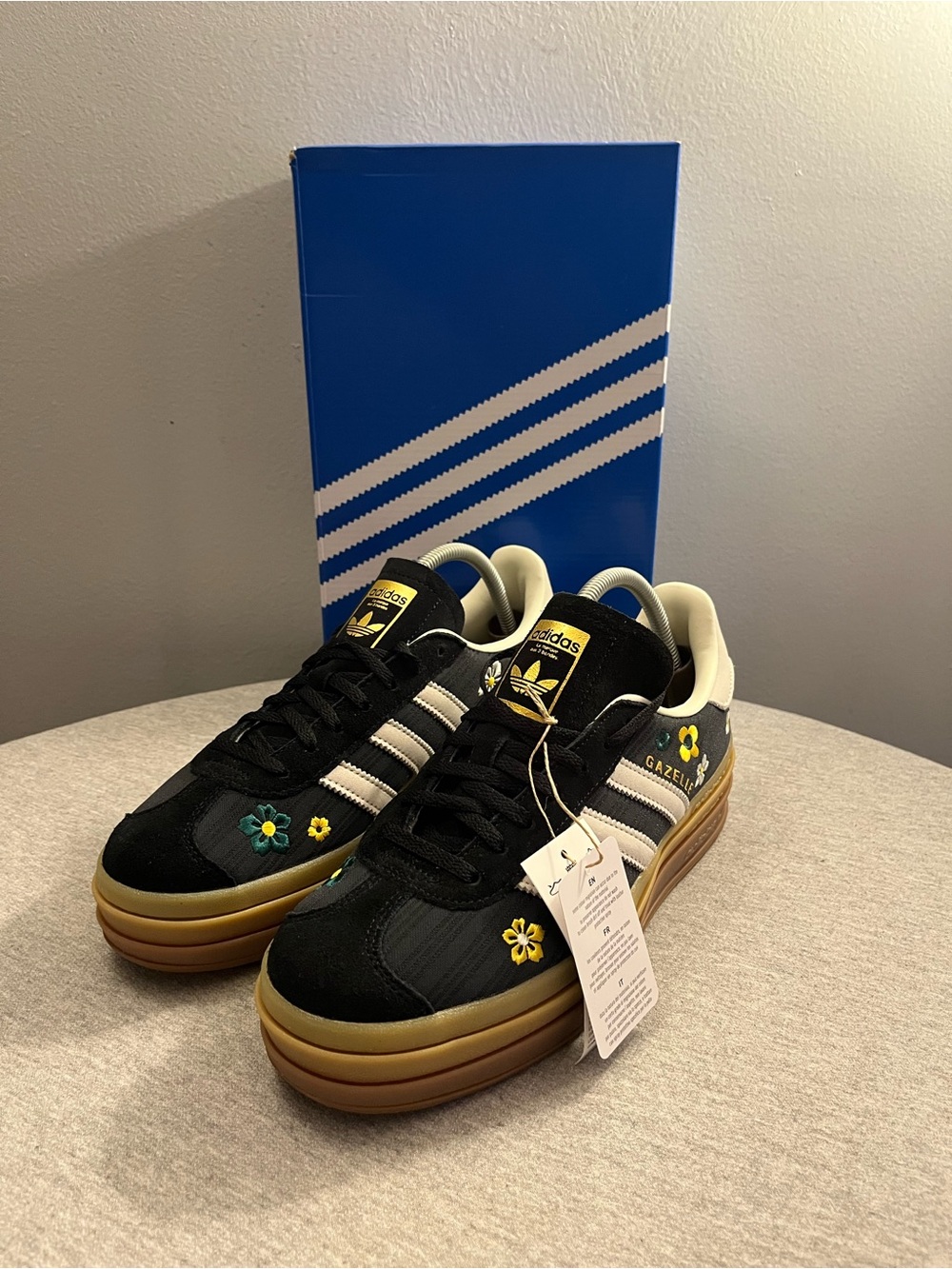 Adidas x Liberty London Gazelle Bold 'Black Floral' Women's Shoe Size 8 IH1922 - Picture 9 of 12